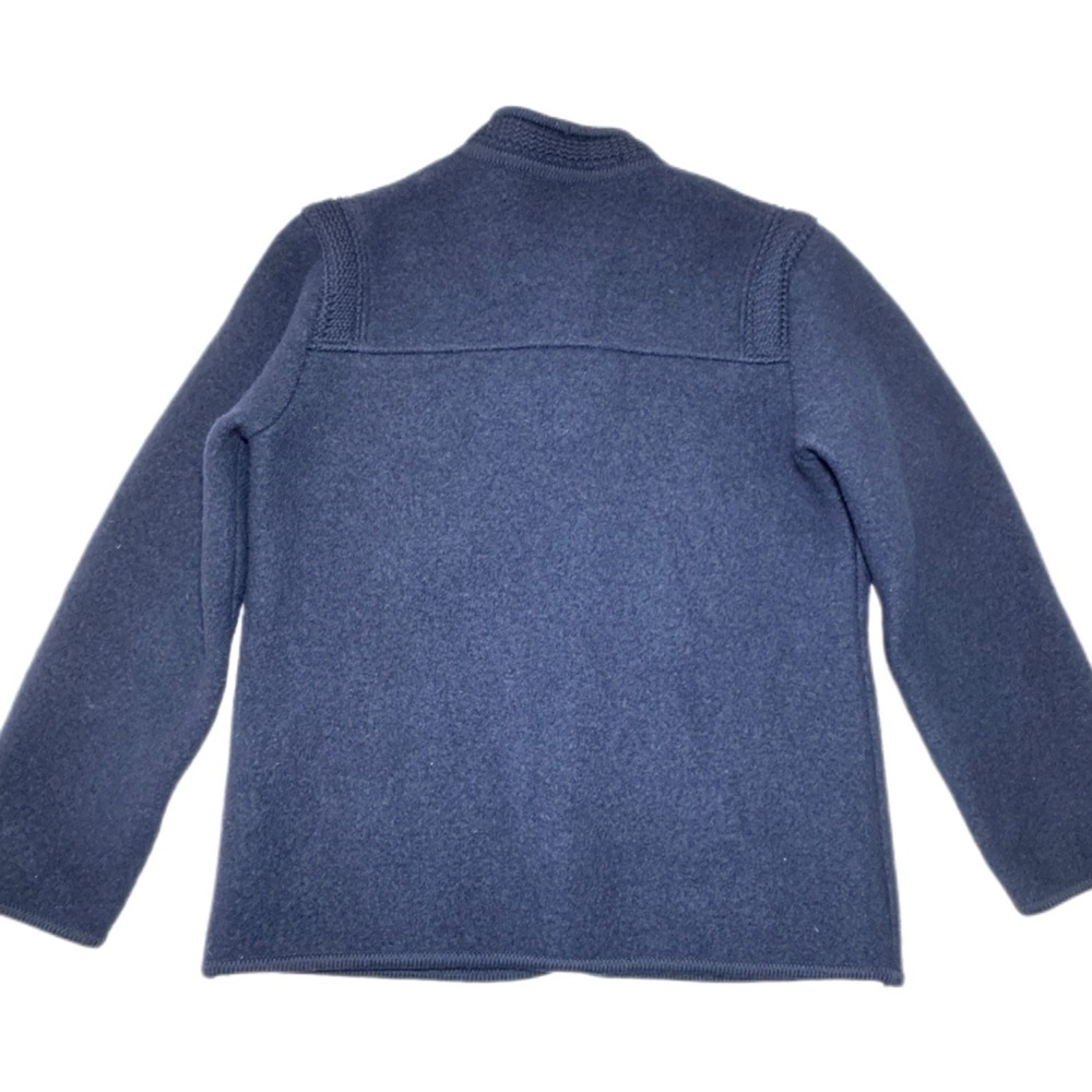 Navy Wool Blend Button-Front Blazer Jacket - image 2